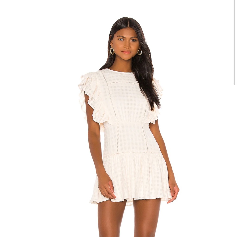 Tularosa cream colored dress size L. NWT